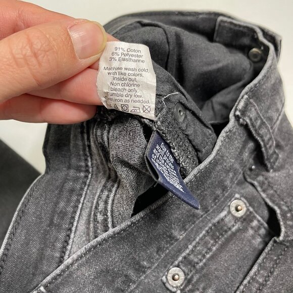 J.Crew Factory Midrise Skinny Jean Size 27 Black Signature Stretch Faded Wash - Picture 6 of 6